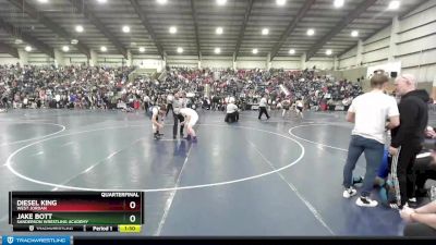 190 lbs Quarterfinal - Jake Bott, Sanderson Wrestling Academy vs Diesel King, West Jordan