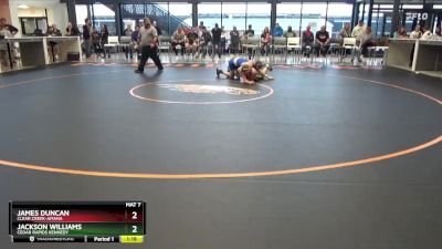 JV-16 lbs Round 1 - Jackson Williams, Cedar Rapids Kennedy vs James Duncan, Clear Creek-Amana