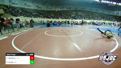 46 lbs Semifinal - Christopher Waitkus, Team Tulsa Wrestling Club vs Garrett Doyle, Cowboy Wrestling Club