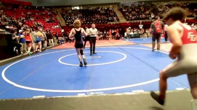 106 lbs Semifinal - Jaxon Monk, Fort Gibson Youth Wrestling vs Malaki Venetoff, Berryhill Wrestling Club