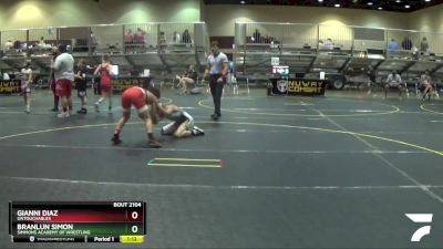 100 lbs Round 1 - Gianni Diaz, Untouchables vs Branlun Simon, Simmons Academy Of Wrestling