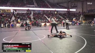 49 lbs Cons. Round 3 - Fletcher Currier, Southwest Timberwolves Wrestling Club vs Caleb De Los Reyes, Kansas Young Guns