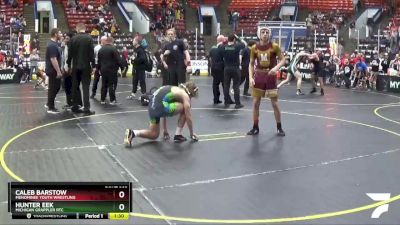 122 lbs Cons. Round 4 - Caleb Barstow, Menominee Youth Wrestling vs Hunter Eek, Michigan Grappler RTC