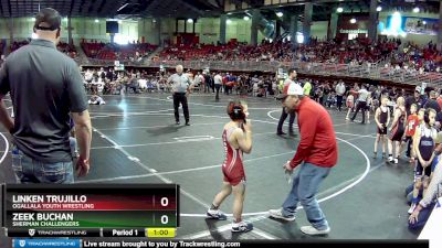 85 lbs Cons. Round 2 - Zeek Buchan, Sherman Challengers vs Linken Trujillo, Ogallala Youth Wrestling