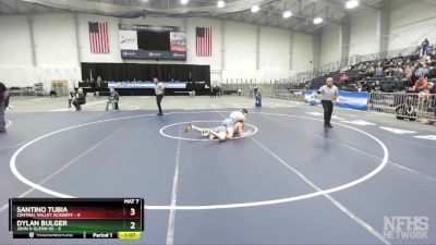 138 lbs Semifinals (4 Team) - Dylan Bulger, John H Glenn HS vs Santino Tubia, Central Valley Academy