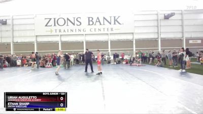 120 lbs Cons. Round 1 - Uriah Auguletto, Sanderson Wrestling Academy vs Ethan Sharp, Uintah Wrestling