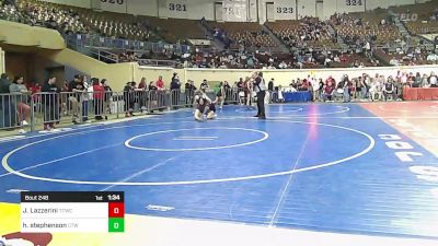 92 lbs Semifinal - Jaylyn Lazzerini, Team Tulsa Wrestling Club vs Hannah Stephenson, Cleveland Tiger Wrestling