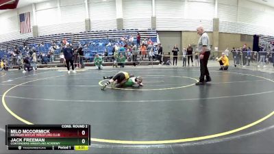 56 lbs Cons. Round 2 - Milo Mccormick, Michigan Matcat Wrestling Club vs Jack Freeman, Contenders Wrestling Academy