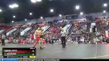 190 lbs Semifinals (8 Team) - Carson Crace, Lowell HS vs Ty Bensinger, Gaylord HS