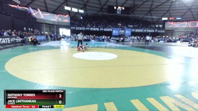 1B/2B 106 3rd Place Match - Anthony Torres, Granger vs Jace Linithankan, Ilwaco