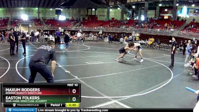 132 lbs 3rd Place Match - Easton Folkers, Iron Hawk Wrestling Academy vs Maxum Rodgers, Border Bandits Wrestling