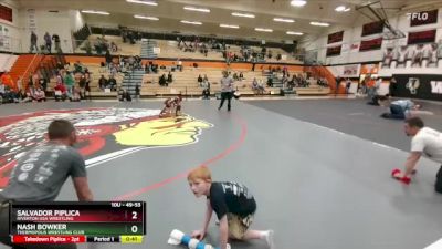 49-53 lbs Cons. Semi - Salvador Piplica, Riverton USA Wrestling vs Nash Bowker, Thermopolis Wrestling Club