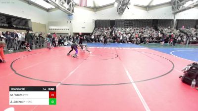 106-J lbs Round Of 32 - Maddox White, Pennridge K-8 vs Jeremy Jackson, HUNGRY DAWGZ