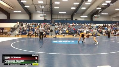 157 lbs Champ. Round 2 - Derek Giordano, Ursinus vs Francesco Rossiter, The College Of New Jersey