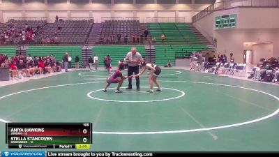 105 lbs Quarterfinals (8 Team) - Aniya Hawkins, Jordan vs Stella Stancoven, Greenbrier