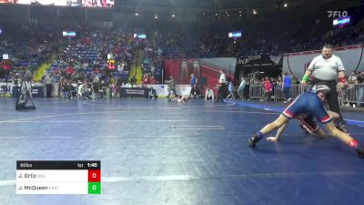 90 lbs Round Of 32 - Jamison Ortiz, Biglerville vs James McQueen, Easton