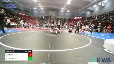 58 lbs Round Of 16 - Weston Myers, Pawhuska Elks Takedown vs Kael Camper, Caney Valley Wrestling