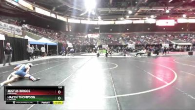 120 lbs Cons. Round 4 - Justus Briggs, Meridian vs Hazen Thompson, Century