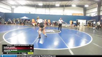 107 lbs Round 2 - Kooper Bugner, Lewiston WC vs Alizae Gomez, Bulldog Wresting Club