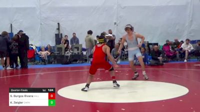 130 lbs Quarterfinal - Saniel Burgos Rivera, Hallam vs Keegan Zeigler, Camp Hill