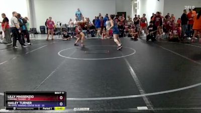 114 lbs Round 4 (6 Team) - Lilly Massenzio, Cordoba Trained vs Hailey Turner, Tri State Training Center Blue