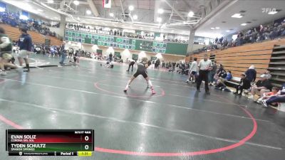 126 lbs Quarterfinal - Tyden Schultz, Spanish Springs vs Evan Soliz, Corona Del Sol