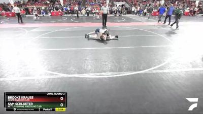 88 lbs Cons. Round 2 - Sam Schlueter, Kettle Moraine Wrestling Club vs Brooks Krauss, Sugar River/RT Elite