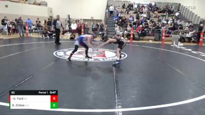 90 lbs Quarterfinal - Kannin Ford, Moyer Elite vs Grayson Zirbes, Alexandria