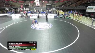 82 lbs 1st Place Match - Antonio Aguilar, Red Wave Wrestling vs Samuel Briggs, Community Youth Center - Concord Campus Wrestling