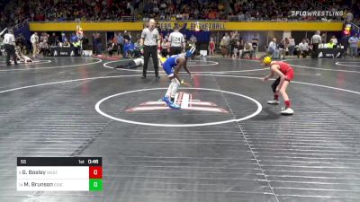 55 lbs Consi Of 16 #2 - Greyson Bosley, West York vs Mysta Brunson, Erie School District