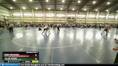 175 lbs Quarterfinal - Kody Richards, Bear River Junior High Wrestling Club vs Kyler Olson, Champions Wrestling Club