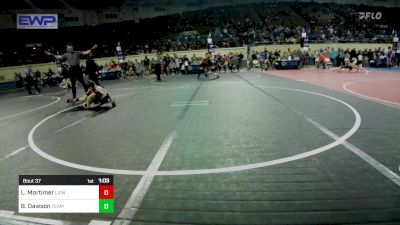 61 lbs Quarterfinal - Lawson Mortimer, Lions Wrestling Academy vs Bennett Dawson, Team Tulsa Wrestling Club