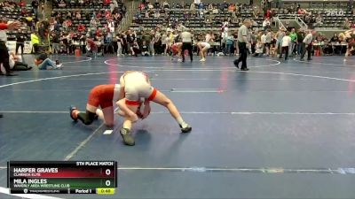 73 lbs 5th Place Match - Mila Ingles, Waverly Area Wrestling Club vs Harper Graves, Clarinda Elite