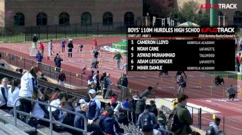 Boys 110m Hurdles, Heat 1