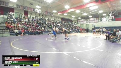 285 lbs Champ. Round 1 - Diego Hernandez, Central Union vs Conrad Weis, Carlsbad