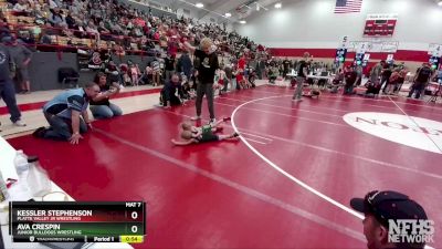 33-36 lbs Round 4 - Kessler Stephenson, Platte Valley Jr Wrestling vs Ava Crespin, Junior Bulldogs Wrestling