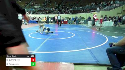 68 lbs Consolation - Chase Burrows, Chickasha Wrestling vs Dalton Perkins, Scrap Yard Training