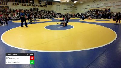 129 lbs Consi Of 16 #1 - Gaetano Tedesco, Lake Gibson (FL) vs Josiah Gonzales, Fort Lupton (CO)