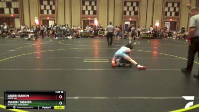 100 lbs Quarterfinal - Mason Tanner, Ruthless Agression vs Jaden Baron, Prime WC