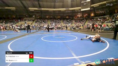 61 lbs Round Of 16 - Bradley Fletcher, Broken Arrow Wrestling Club vs Mason Byers, Deer Creek Wrestling Club