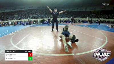 84 lbs Round Of 32 - Walker West, Scrap Yard Training vs Mason Delk, Honey Badgers Wrestling Club