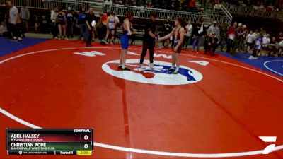 125 lbs Semifinal - Abel Halsey, Wyoming Unattached vs Christian Pope, Diamondville Wrestling Club