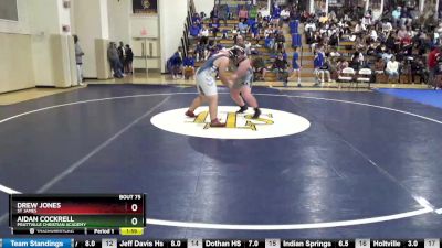 287 lbs Champ. Round 1 - Drew Jones, St James vs Aidan Cockrell, Prattville Christian Academy