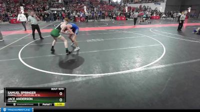 130 lbs Cons. Round 4 - Jace Anderson, Melrose vs Samuel Springer, Mineral Point Wrestling, RT El