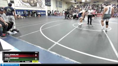 220 lbs Champ. Round 1 - Jose Zendejas, La Quinta vs Zaid Peerbhoy, Santiago