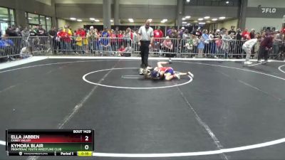 60 lbs Cons. Round 3 - Kymora Blair, Frontenac Youth Wrestling Club vs Ella Jabben, Caney Valley