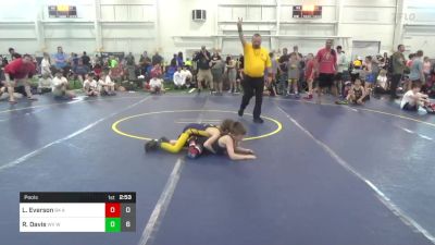 60 lbs Pools - Lucas Everson, 84 Athletes (VA) vs River Davis, WV Wild 2