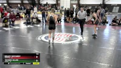 150 lbs Round 7 (8 Team) - Brady Mccurdy, Uintah B vs Tayden Allan, Emery