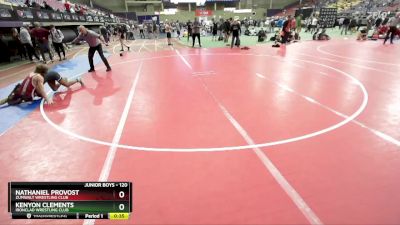 120 lbs Cons. Round 2 - Nathaniel Provost, Zumwalt Wrestling Club vs Kenyon Clements, Ironclad Wrestling Club