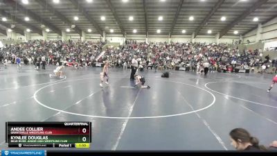 67 lbs Quarterfinal - Kynlee Douglas, Bear River Junior High Wrestling Club vs Andee Collier, Grantsville Wrestling Club